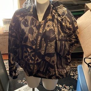 COPY - JACKET ZIPPER Closure Black Lining Post Modern Design In Brown/Dark Gray…